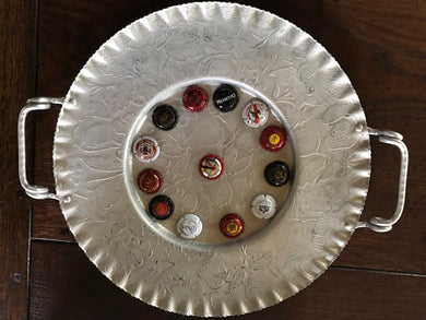 Upcycled celebration platter for entertaining this summer with friends around the bbq!