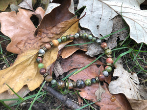 "Pile of Leaves" Semi-Precious Stone Bracelet