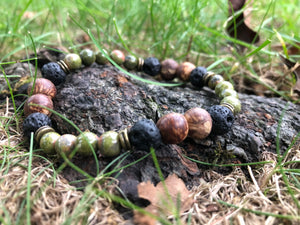 "The Woolly Caterpillar" Stone & Seed Bracelet